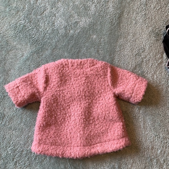 Habitual Kid Pink Boucle Baby Girl Jacket Pea Coat Size 12 Months Used - Picture 5 of 7
